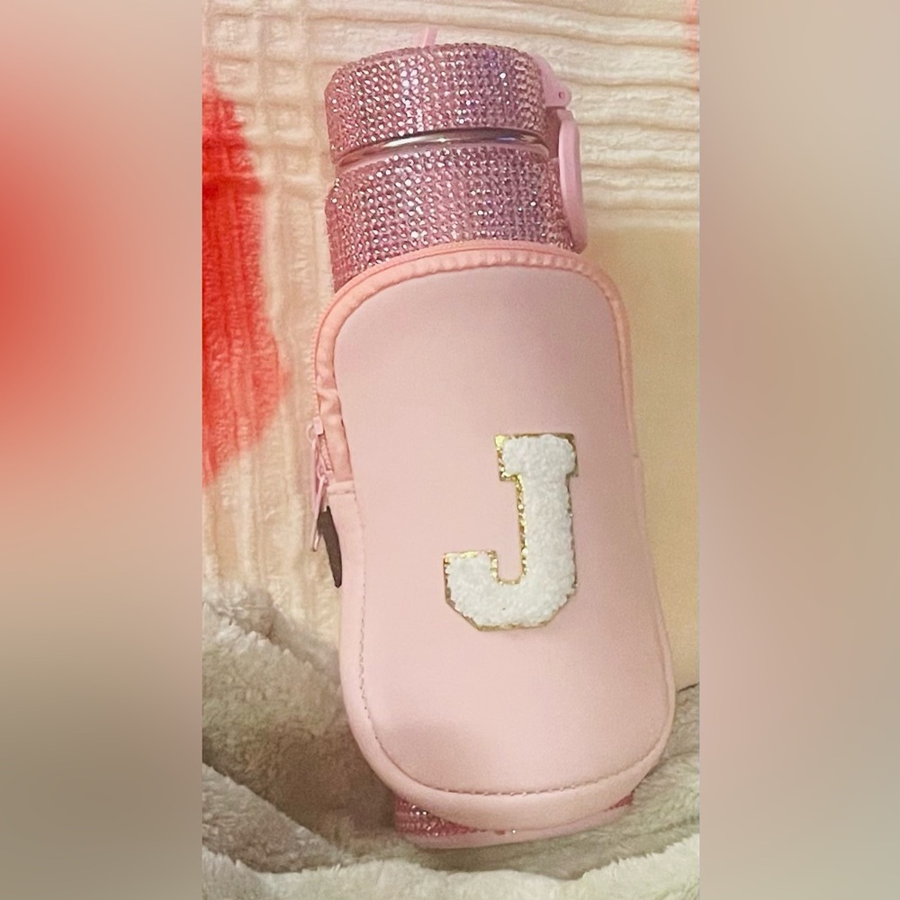 Pink bling water bottle